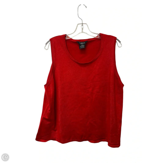 Top Sleeveless By George In Red, Size: 2x