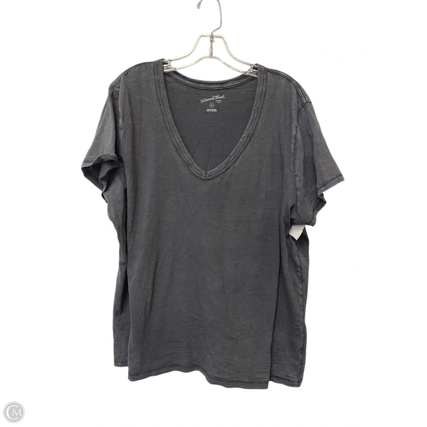 Top Short Sleeve Basic By Universal Thread In Grey, Size: 2x