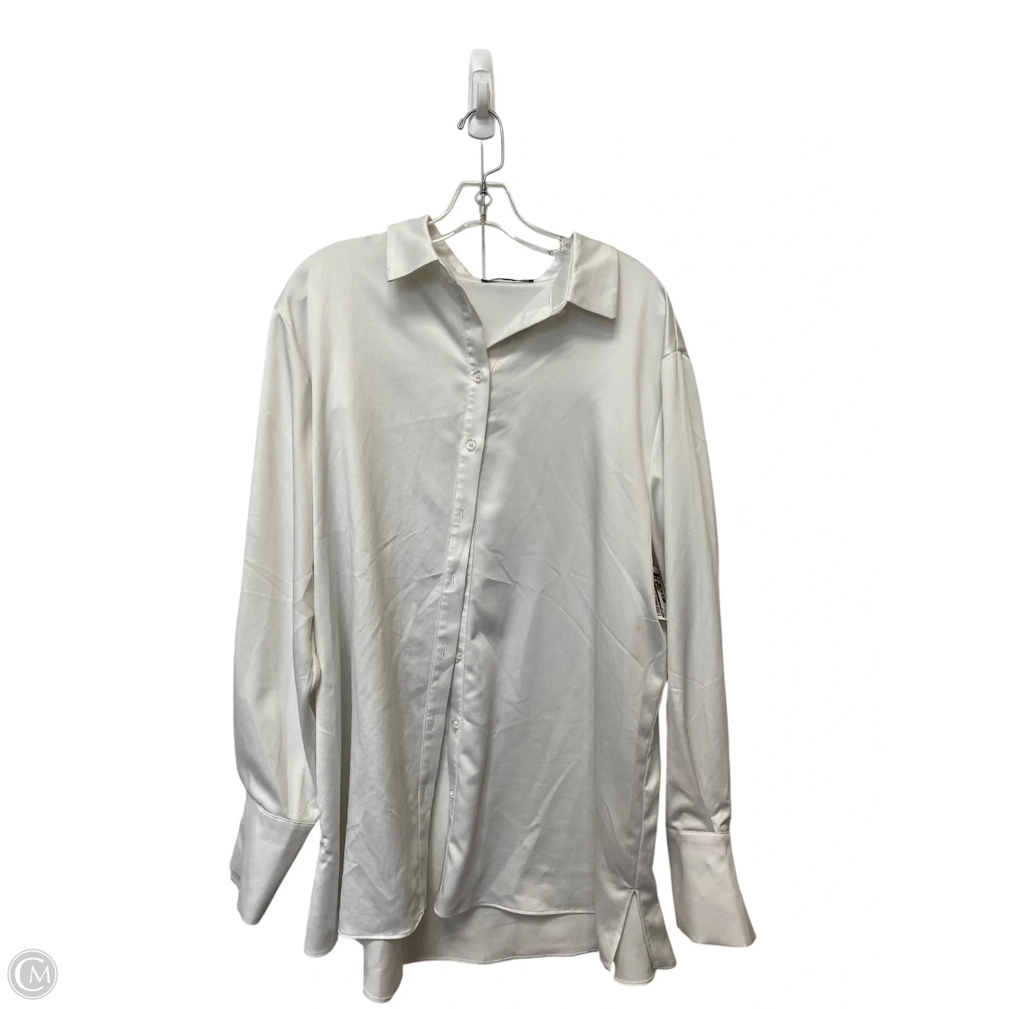Top Long Sleeve By Tahari In White, Size: 2x