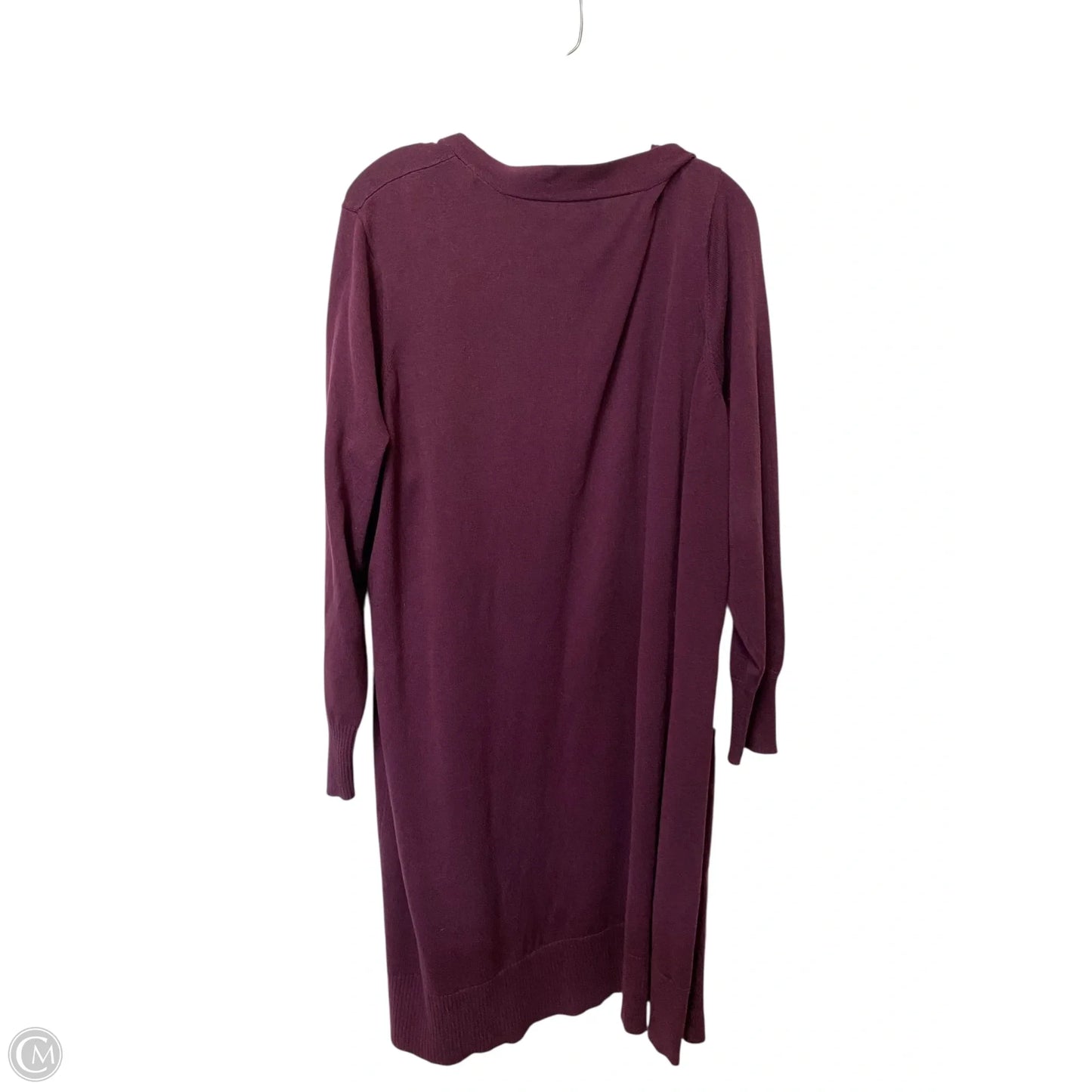 Sweater Cardigan By D&co. In Purple, Size: 2x