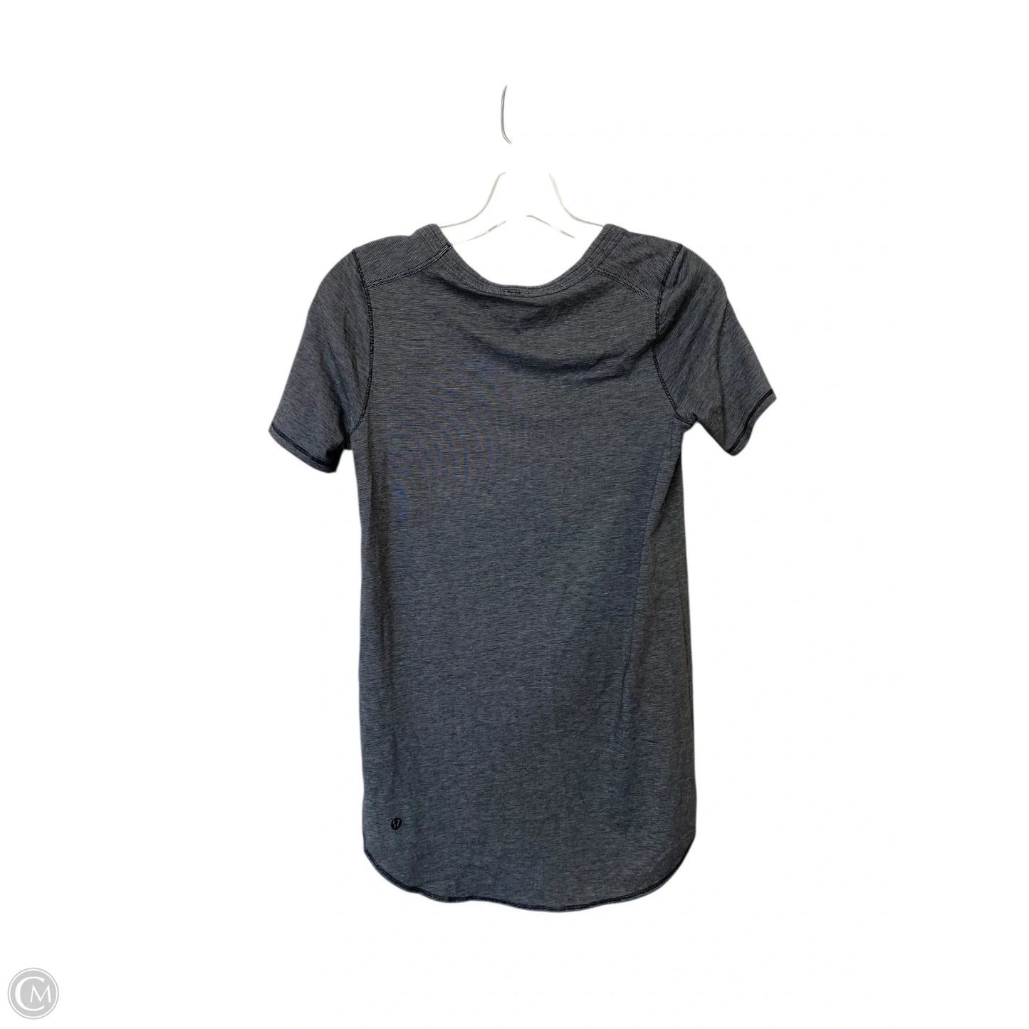 Athletic Top Short Sleeve By Lululemon In Grey, Size: S