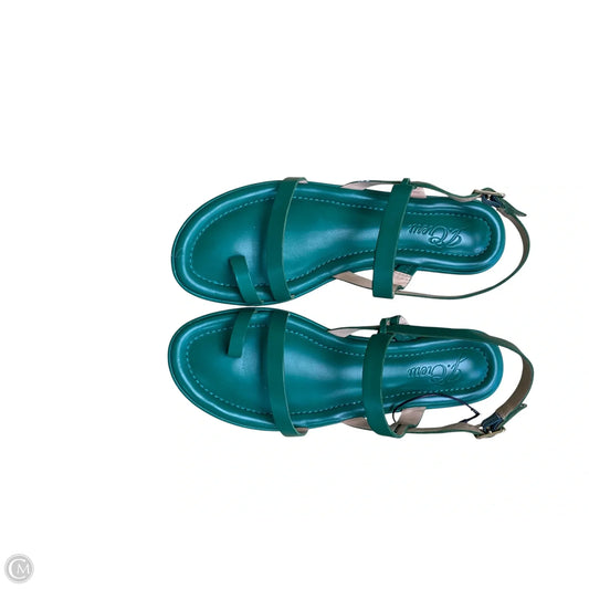 Sandals Flats By J. Crew In Green, Size: 8.5