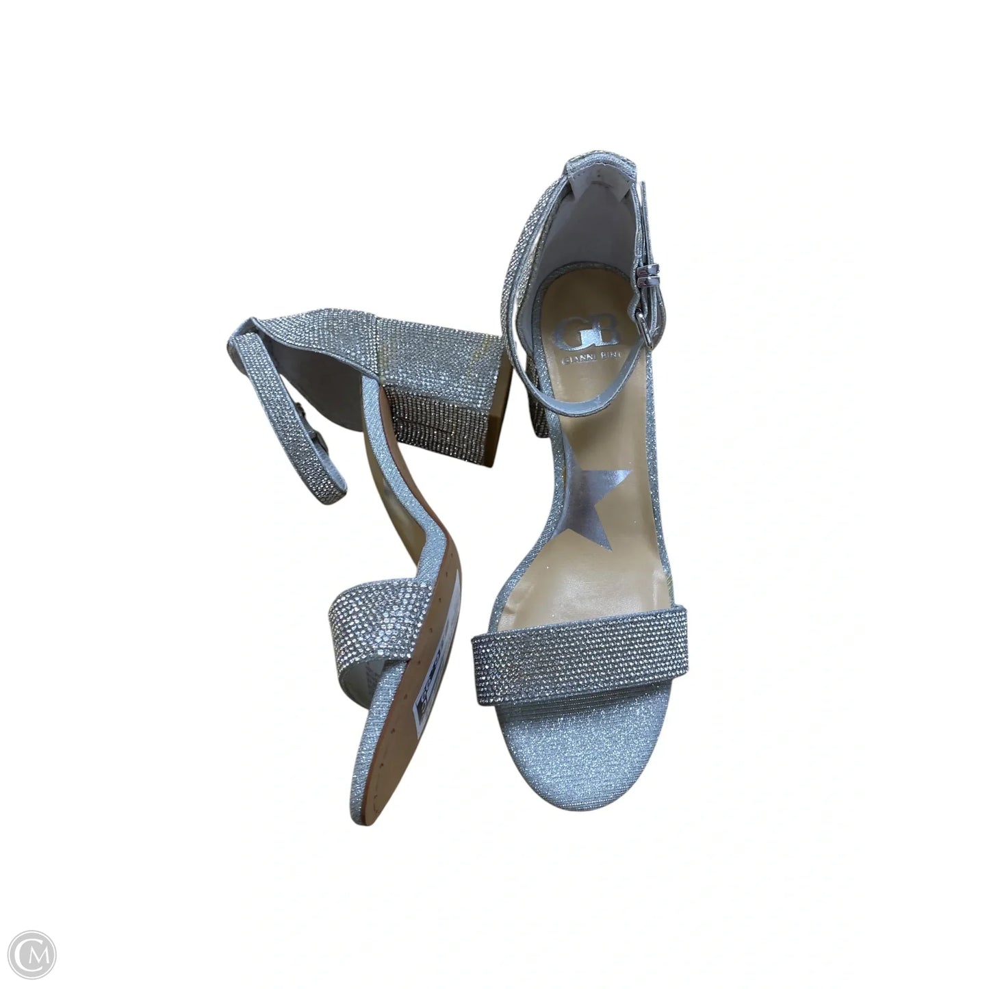 Shoes Heels Block By Gianni Bini In Silver, Size: 7