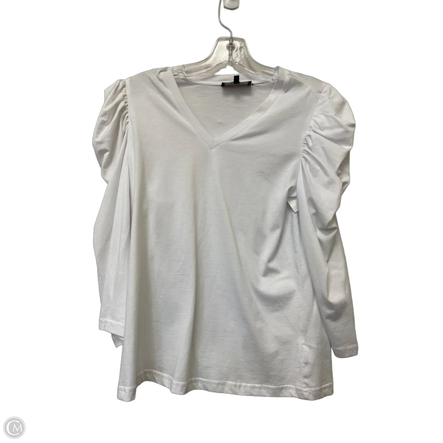 Top Long Sleeve By Robert Rodriguez In White, Size: S
