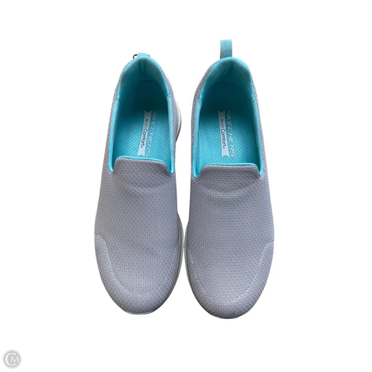 Shoes Athletic By Skechers In Grey, Size: 8