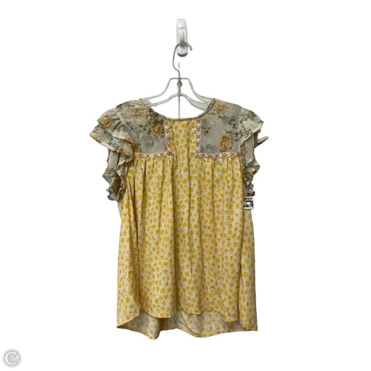 Top Short Sleeve By Entro In Yellow, Size: S
