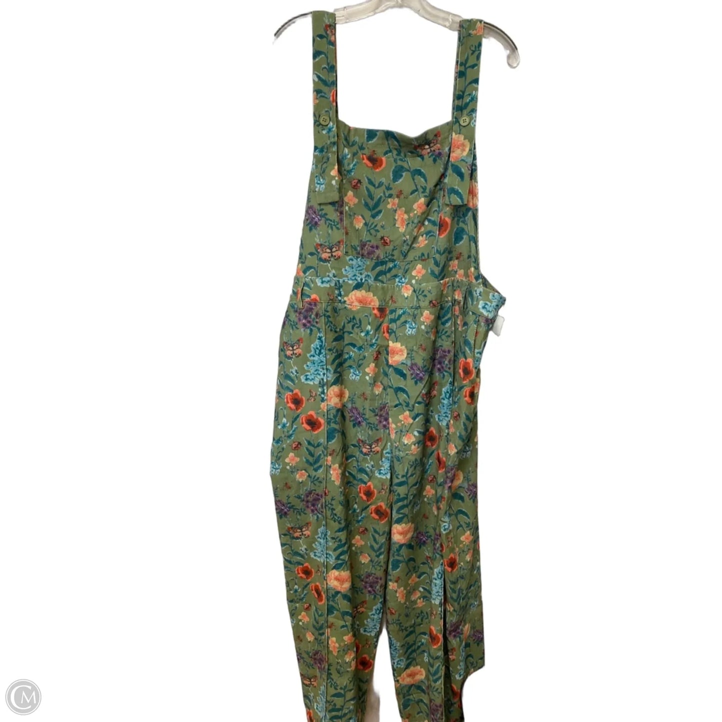 Overalls By Cider In Floral Print, Size: 3x