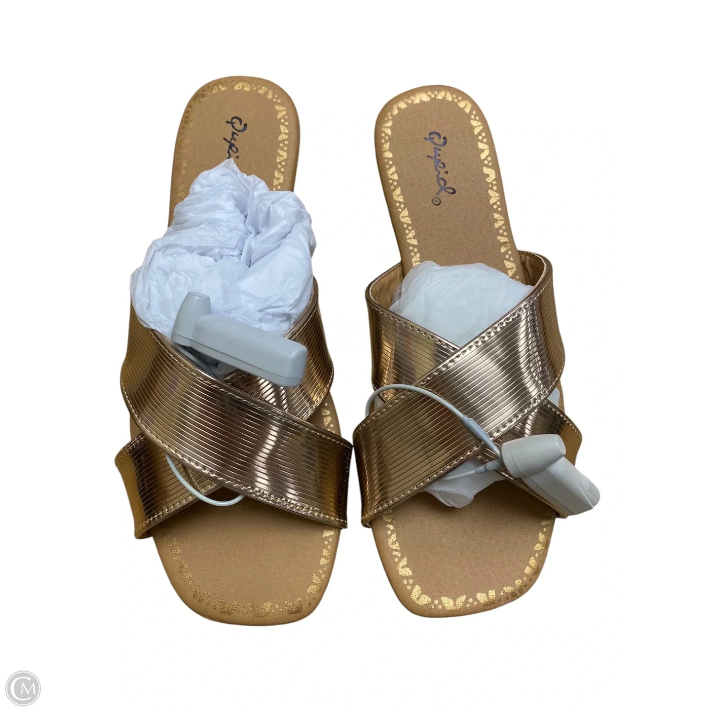 Sandals Flats By Qupid In Rose Gold, Size: 8.5