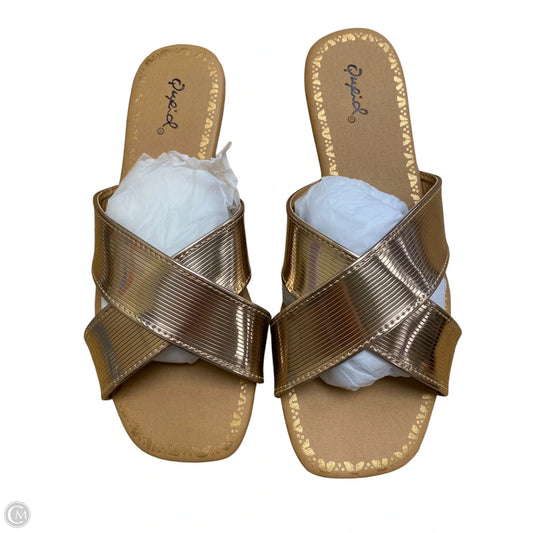 Sandals Flats By Qupid In Rose Gold, Size: 7