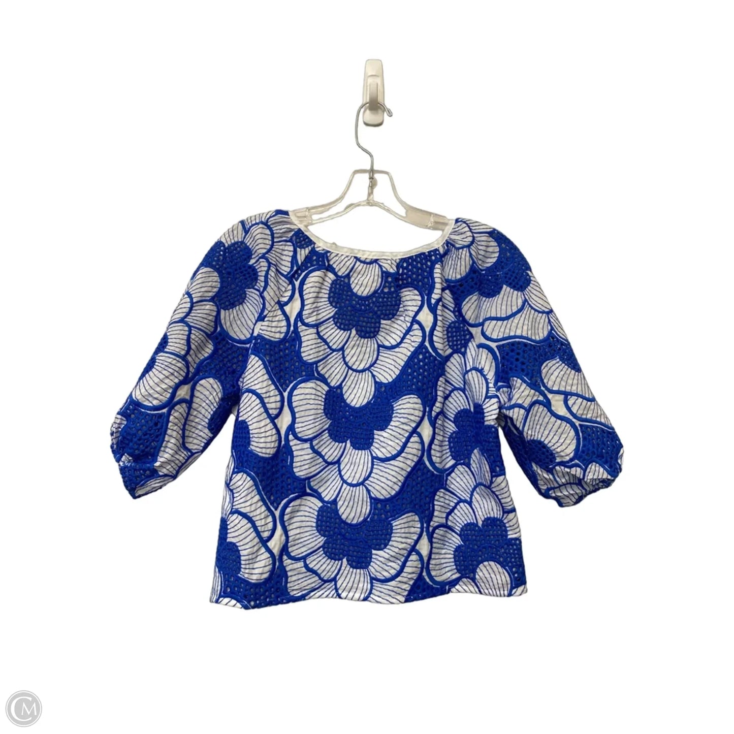 Top Short Sleeve By Clothes Mentor In Blue & White, Size: Xs
