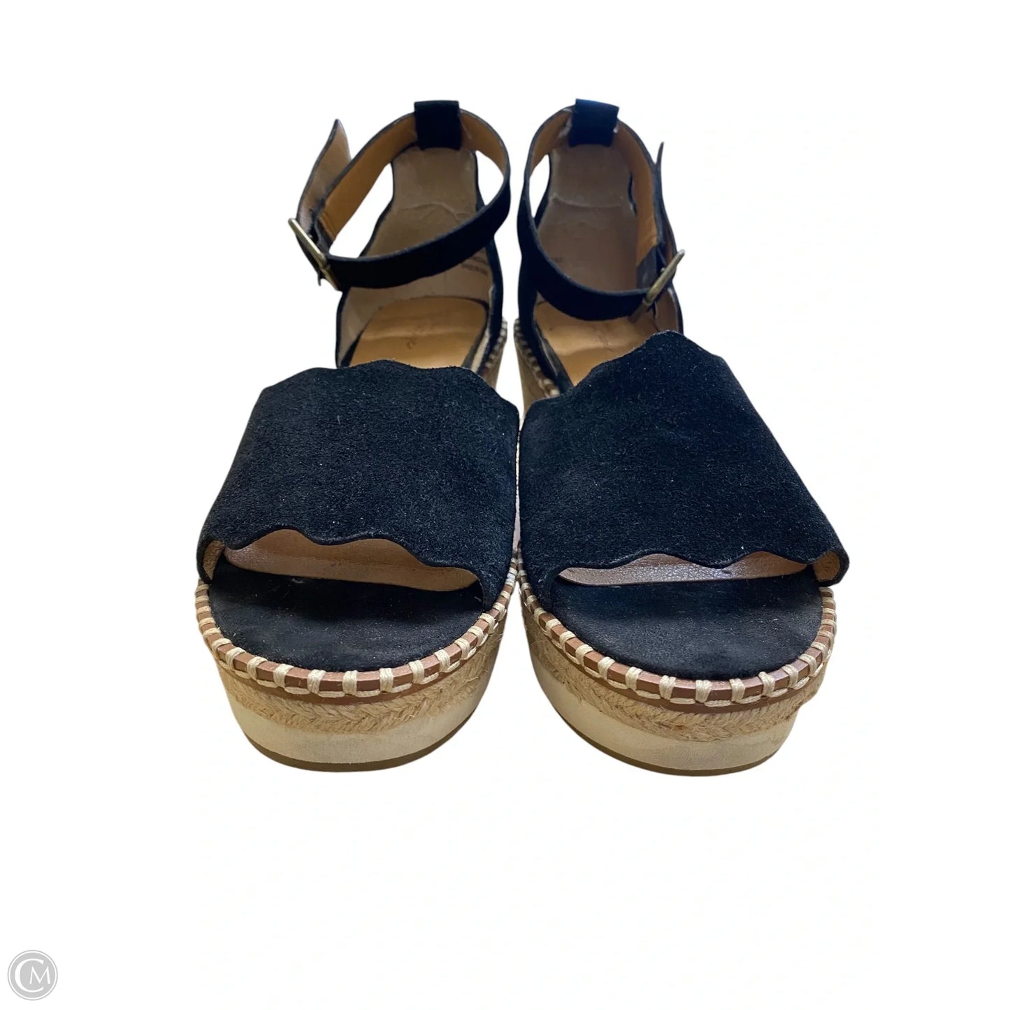 Sandals Heels Wedge By Crown Vintage In Black, Size: 7