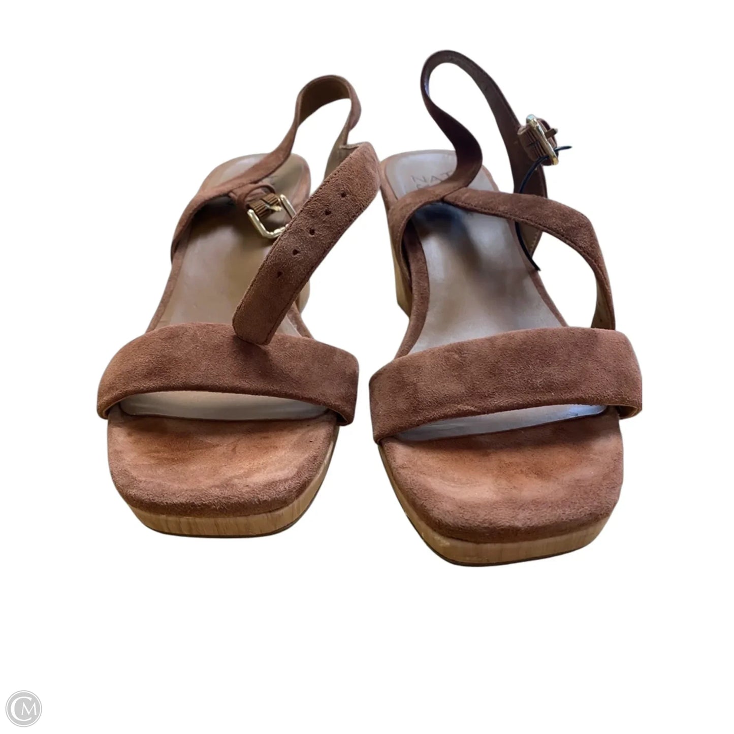 Sandals Heels Block By Naturalizer In Brown, Size: 7.5