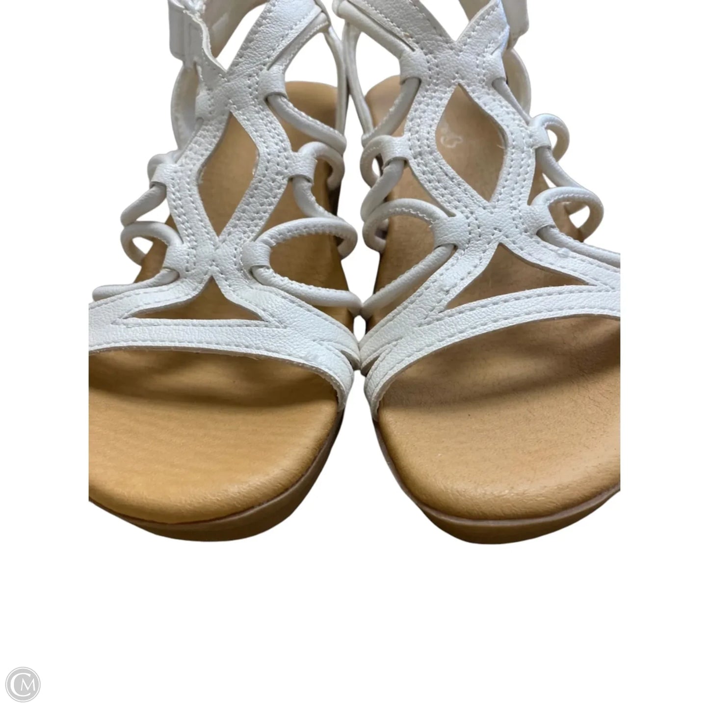 Sandals Heels Wedge By Bare Traps In White, Size: 6.5