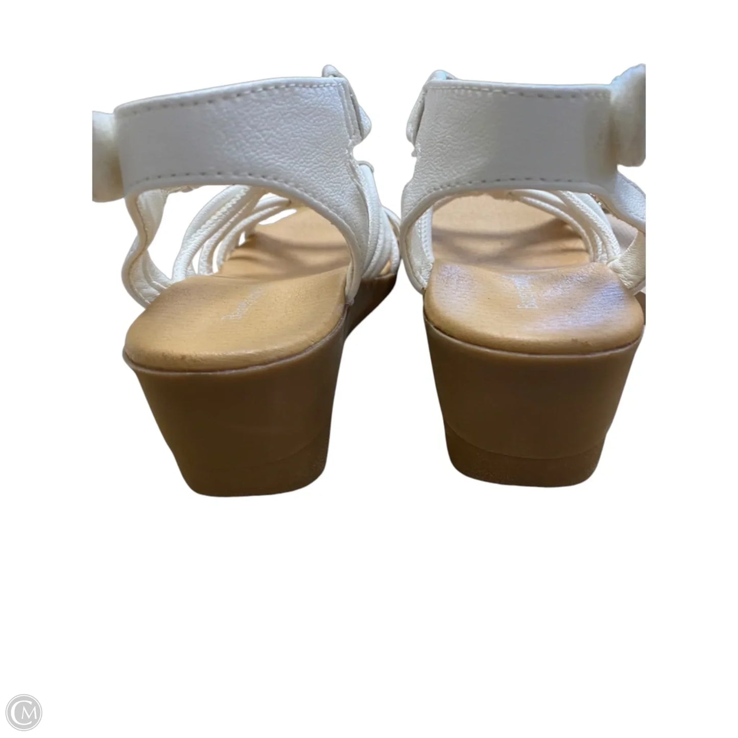 Sandals Heels Wedge By Bare Traps In White, Size: 6.5