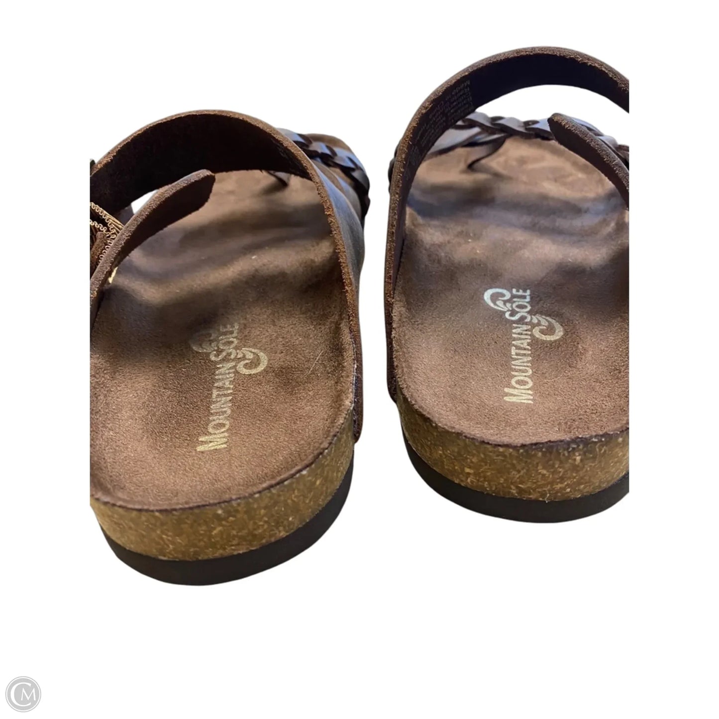 Sandals Flats By Clothes Mentor In Brown, Size: 7