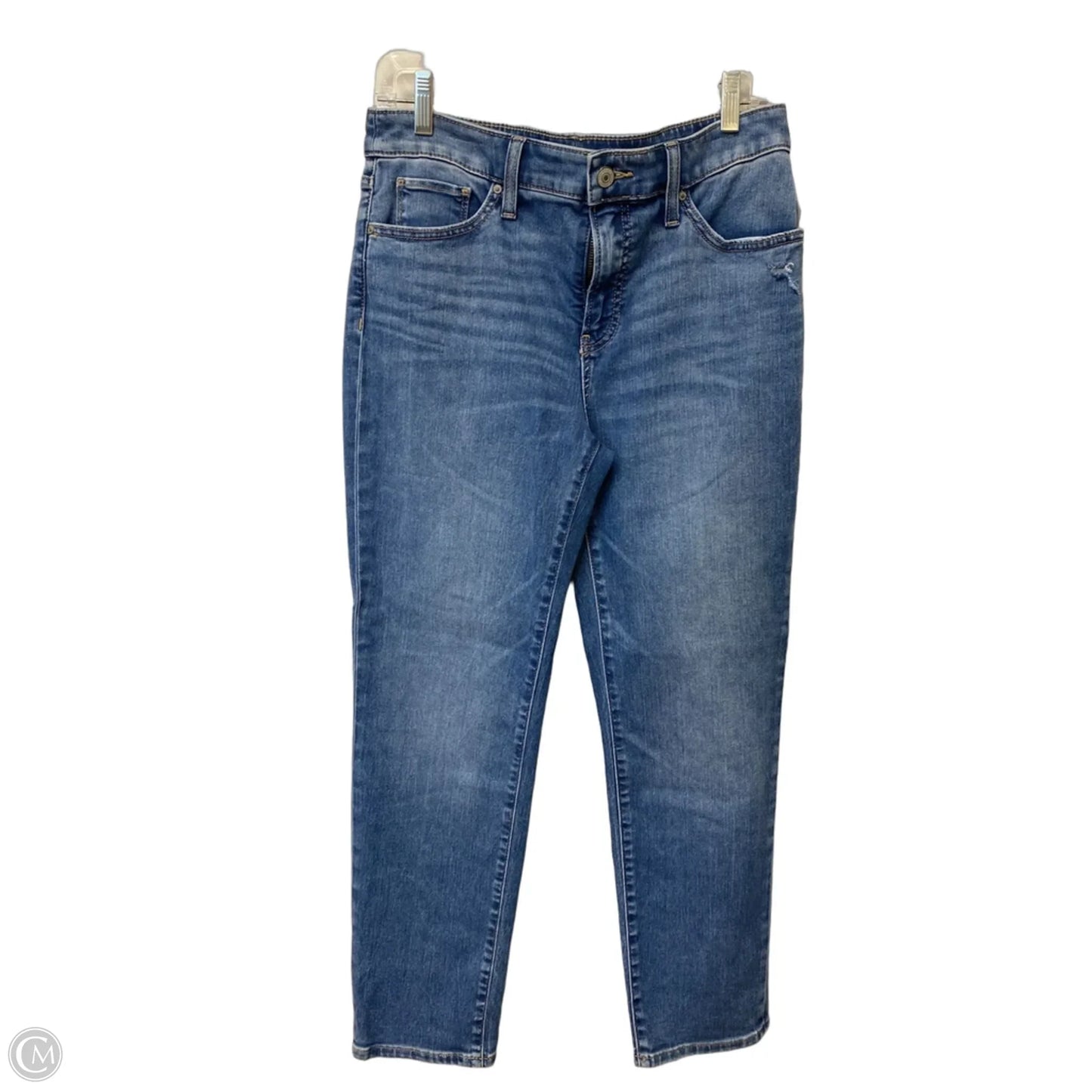Jeans Cropped By Chicos In Blue Denim, Size: 6