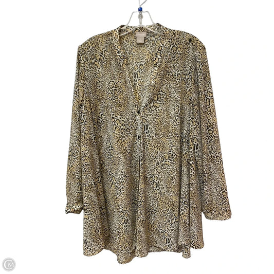 Top Long Sleeve By Chicos In Animal Print, Size: L