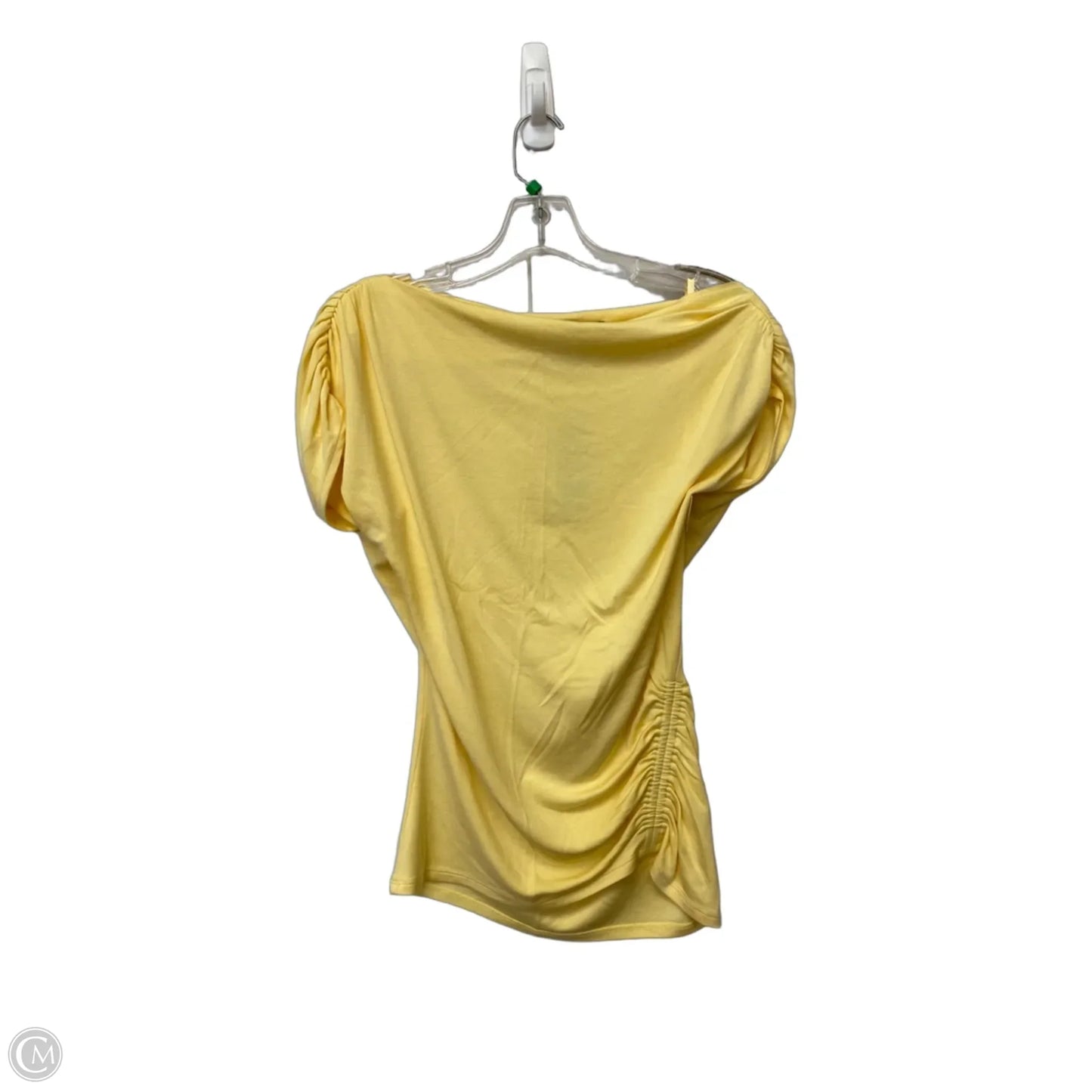 Top Short Sleeve By White House Black Market In Yellow, Size: S