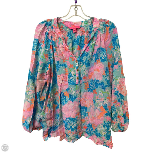 Top Long Sleeve Designer By Lilly Pulitzer In Multi-colored, Size: Xl