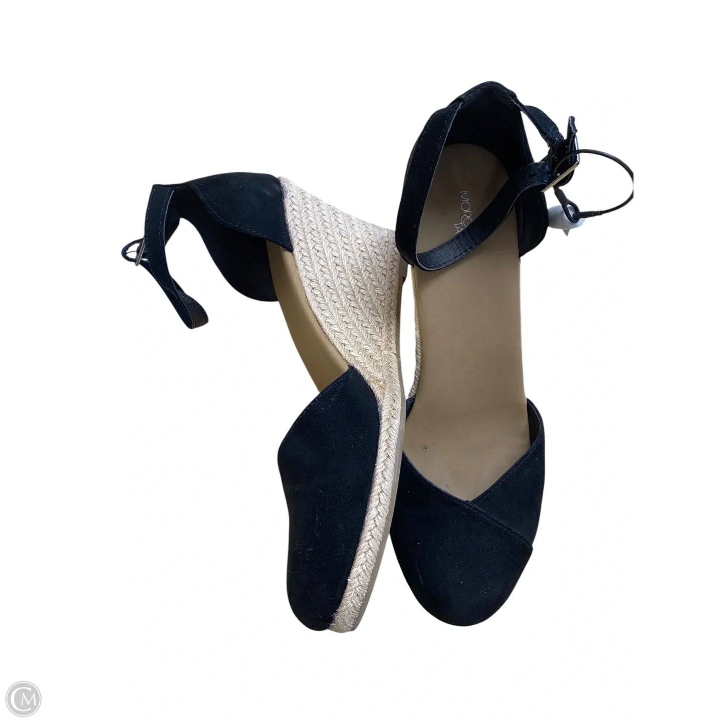 Sandals Heels Wedge By Morgan Taylor In Black, Size: 8.5