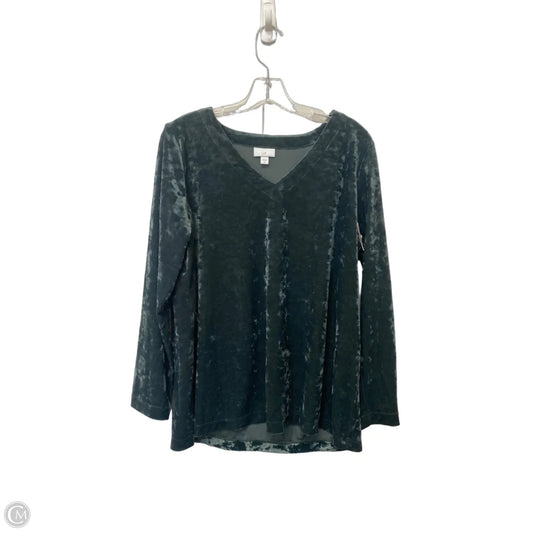 Top Long Sleeve By J. Jill In Green, Size: M