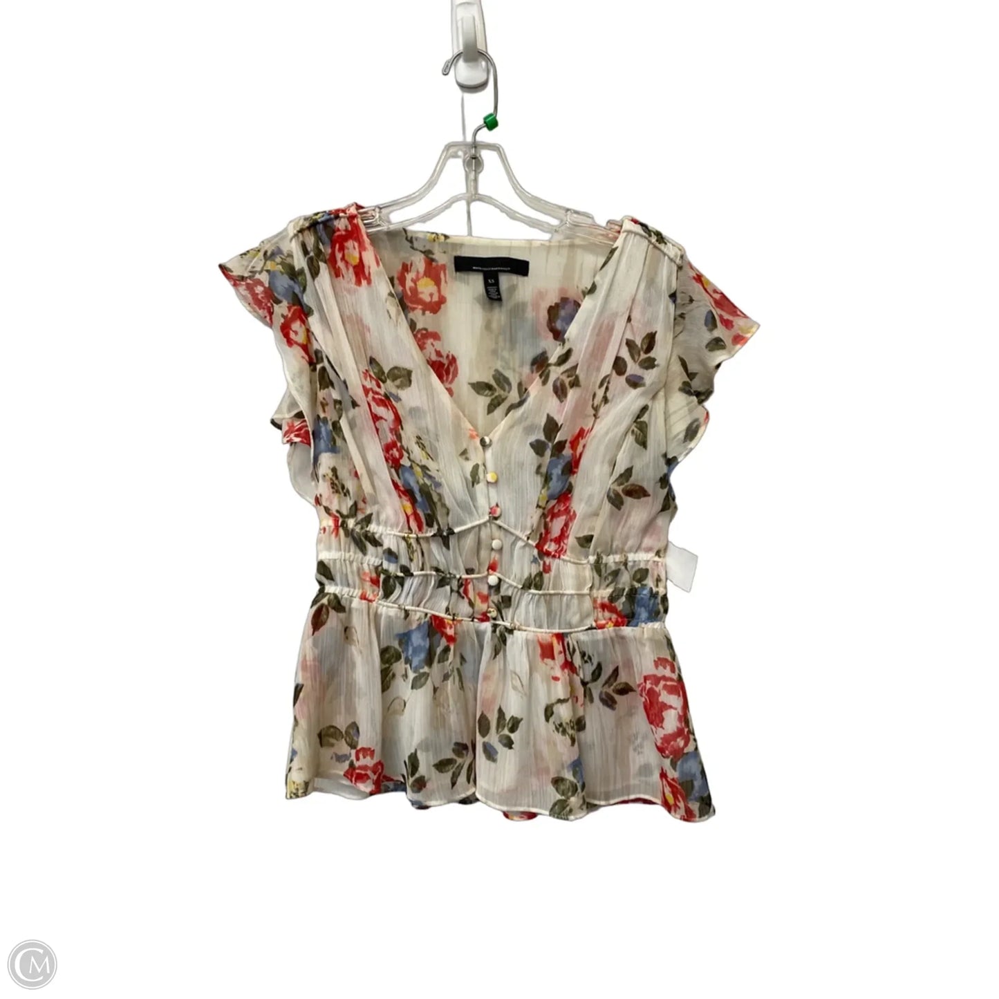 Top Sleeveless By White House Black Market In Floral Print, Size: Xs