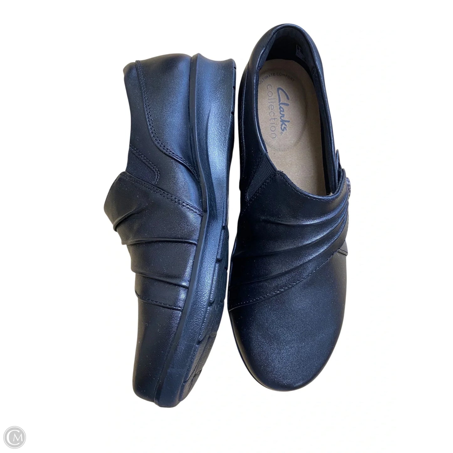 Shoes Flats By Clarks In Black, Size: 6.5