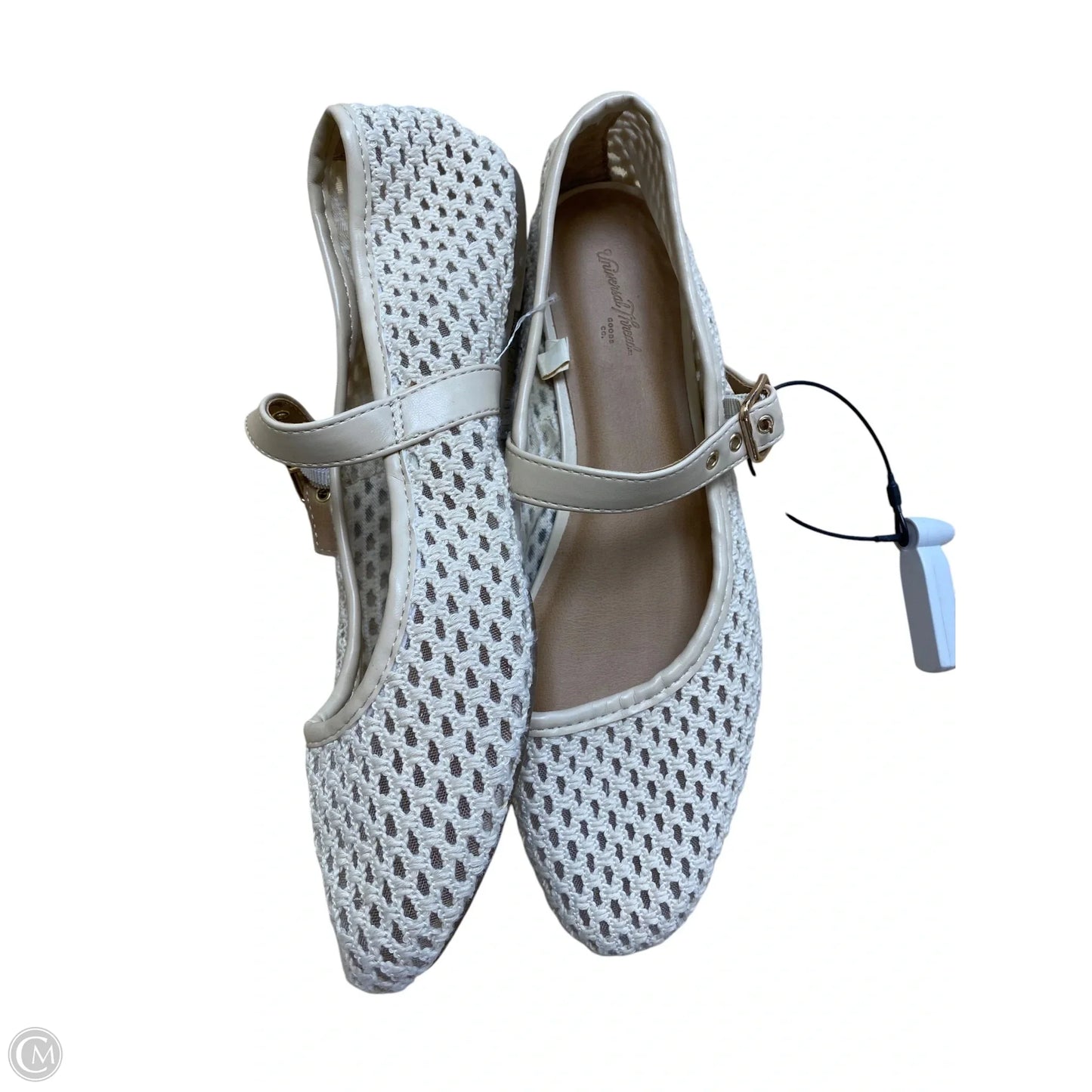 Shoes Flats By Universal Thread In Cream, Size: 8