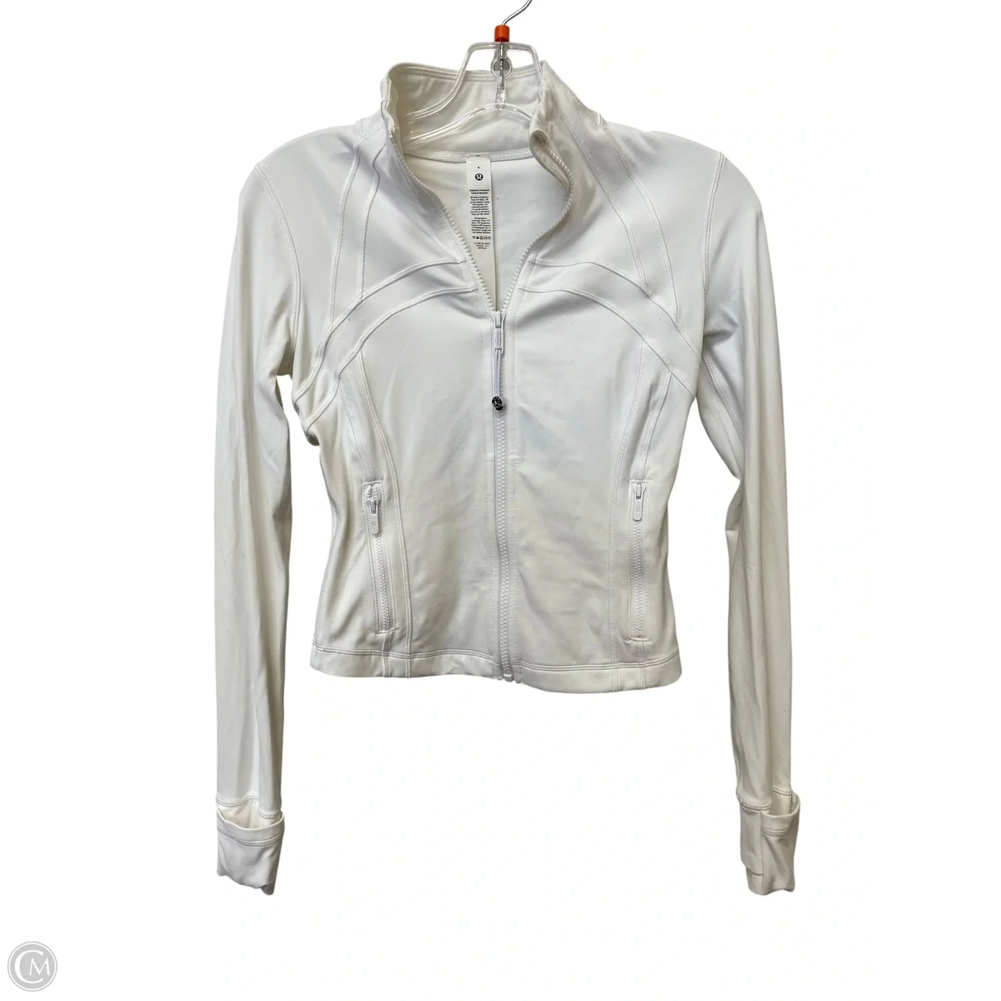 Athletic Jacket By Lululemon In White, Size: 4
