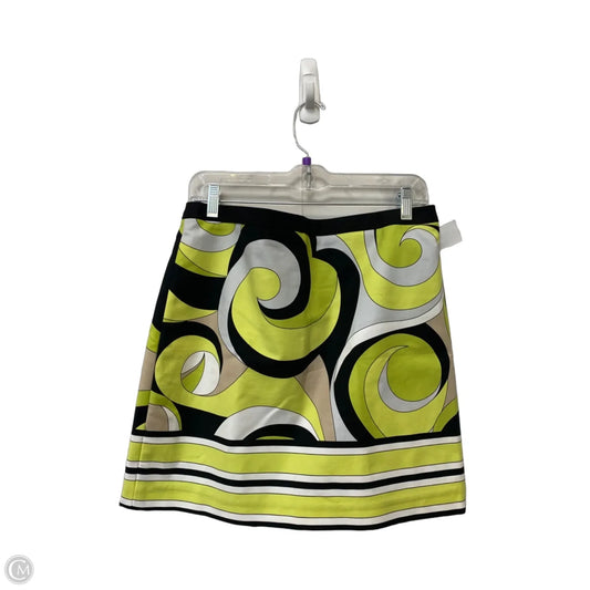 Skirt Designer By Michael Kors In Black & Yellow, Size: 8