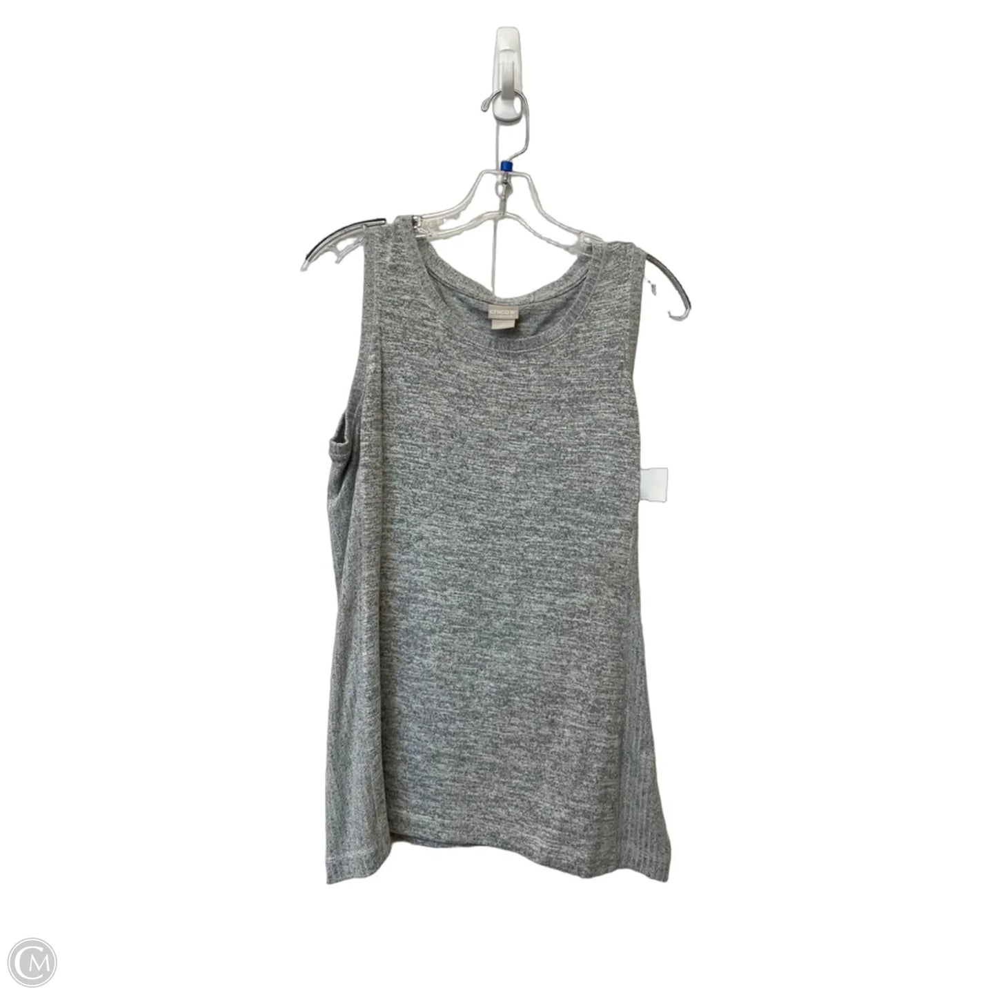 Top Sleeveless By Chicos In Grey, Size: M