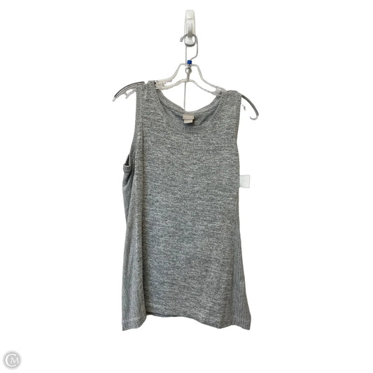 Top Sleeveless By Chicos In Grey, Size: M