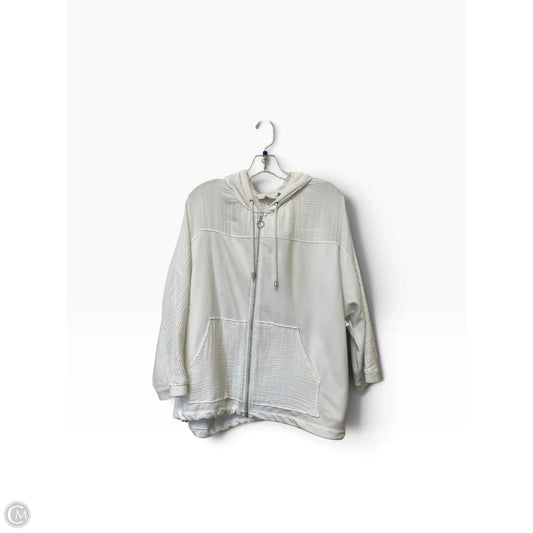Jacket Shirt By Chicos In White, Size: Xl