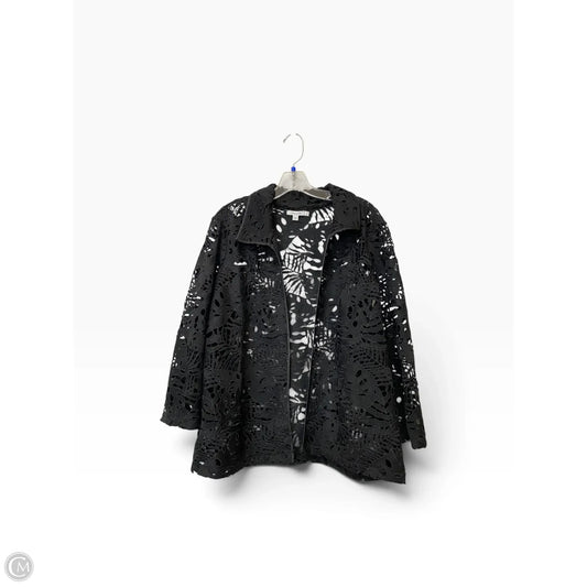 Jacket Shirt By Chicos In Black, Size: Xl