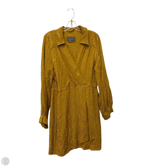 Dress Casual Midi By Anthropologie In Yellow, Size: L