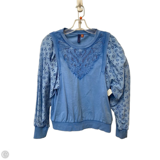Top Long Sleeve By Pilcro In Blue, Size: S