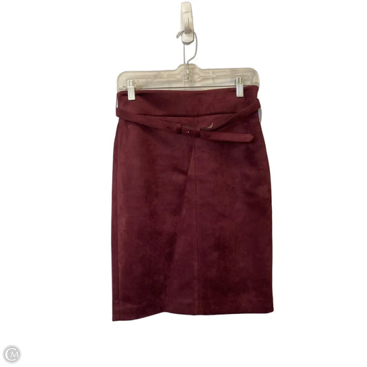 Skirt Midi By Ann Taylor In Maroon, Size: 2