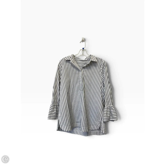 Top Long Sleeve By Chicos In Striped Pattern, Size: 8