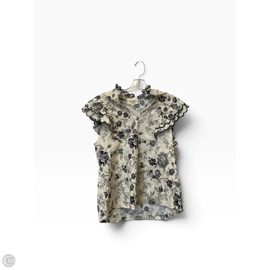 Tank Top By Umgee In Black & Cream, Size: S