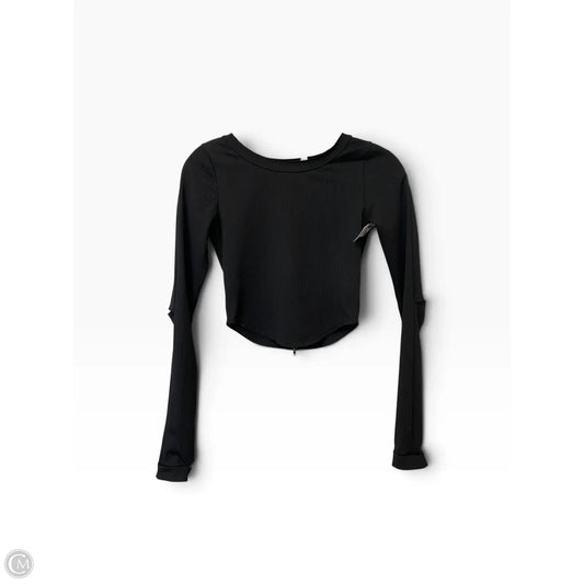 Athletic Top Long Sleeve Crewneck By Free People In Black, Size: Xs