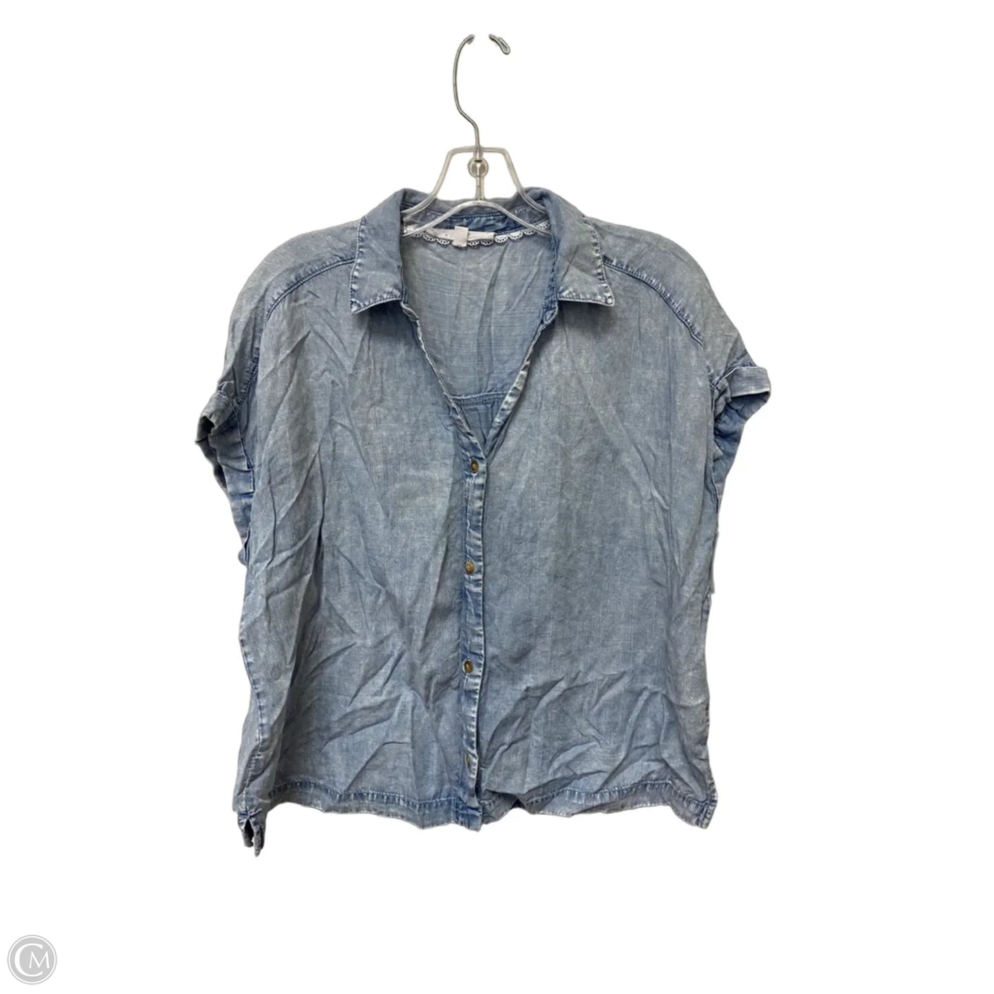 Top Short Sleeve By Jane And Delancey In Blue, Size: L