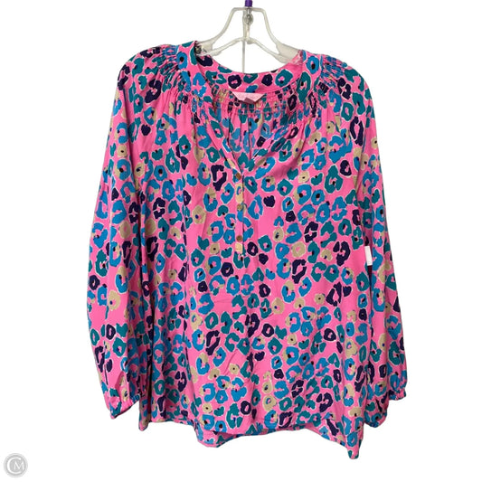 Top Long Sleeve Designer By Lilly Pulitzer In Pink, Size: L
