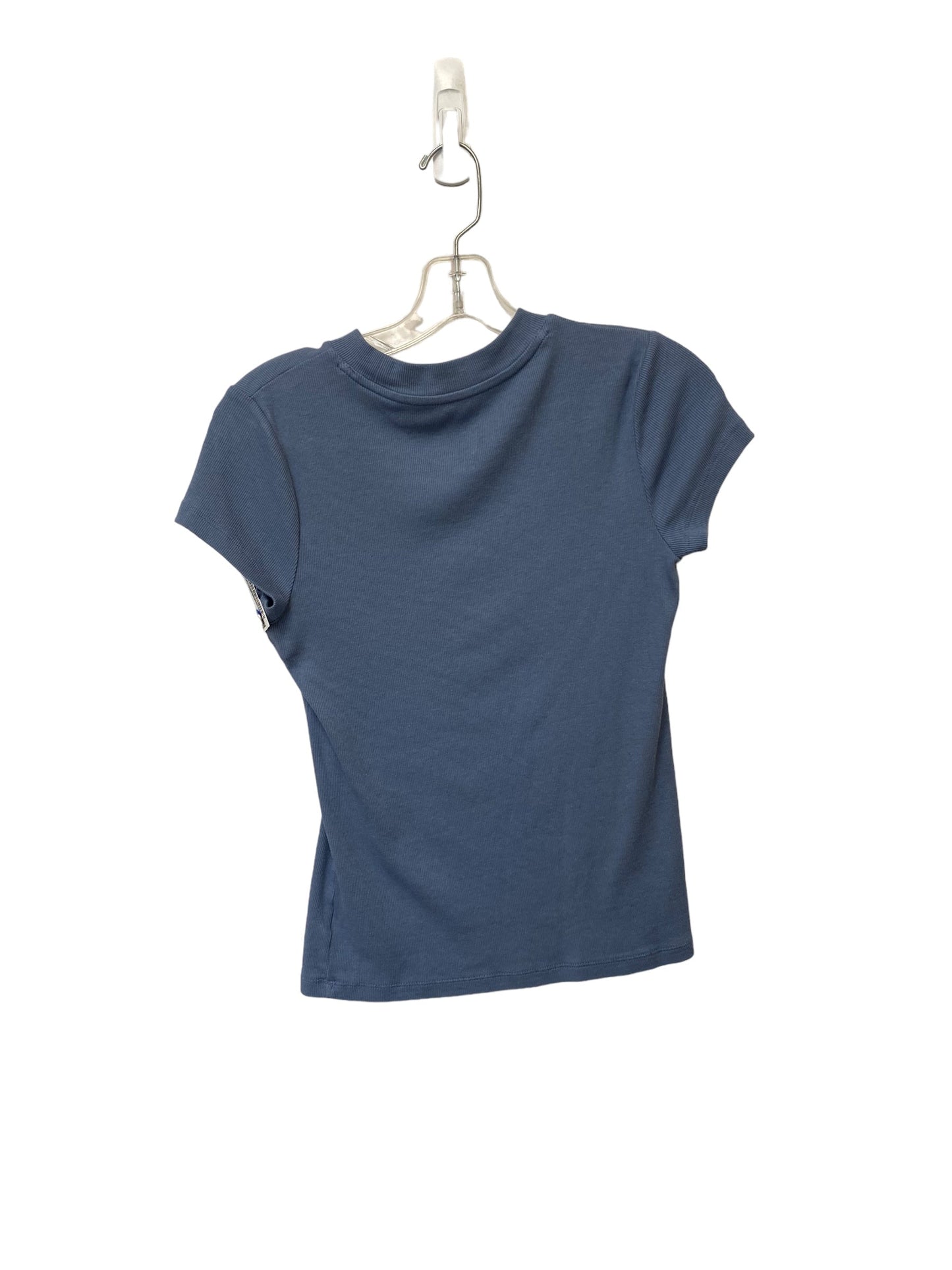 Blue Top Short Sleeve Basic A New Day, Size S