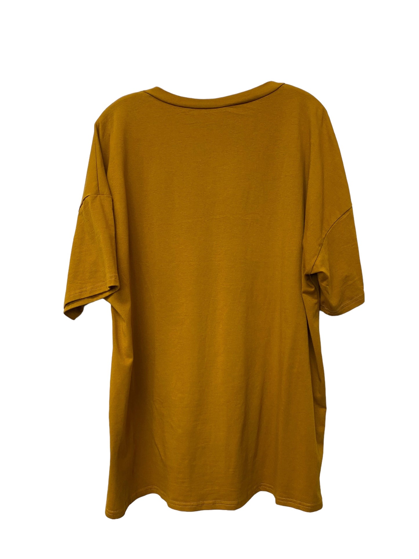 Yellow Top Short Sleeve Clothes Mentor, Size Xl