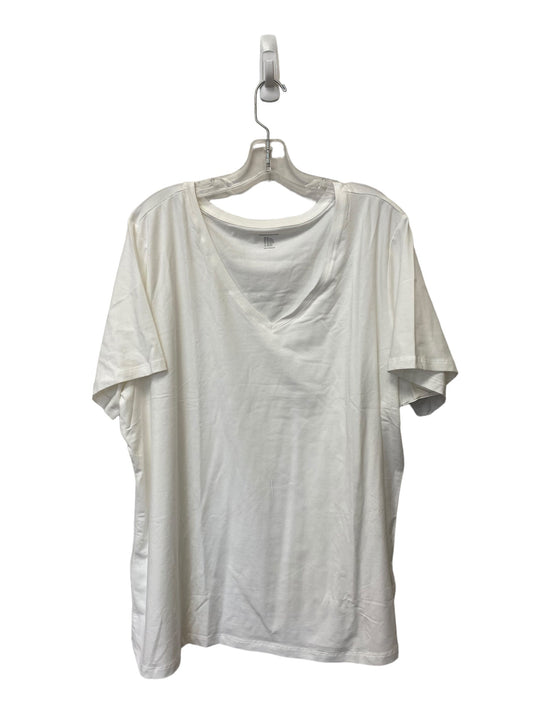 White Top Short Sleeve Basic Amazon Essentials, Size 3x