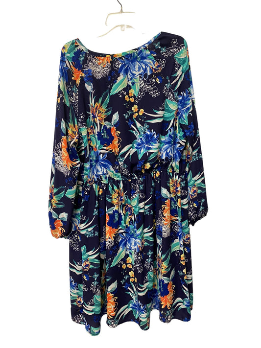 Floral Print Dress Casual Midi Ava & Viv, Size 1x