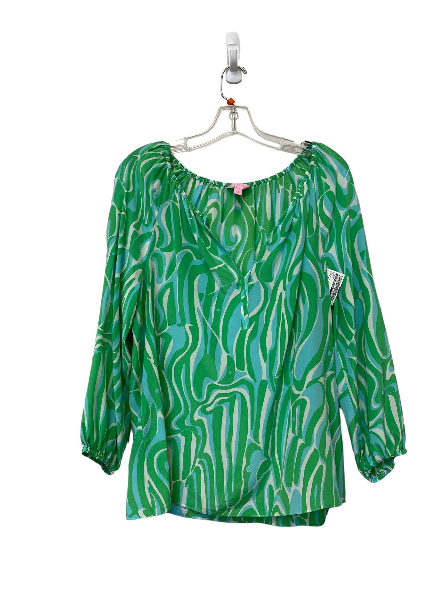 Green Top Long Sleeve Lilly Pulitzer, Size M