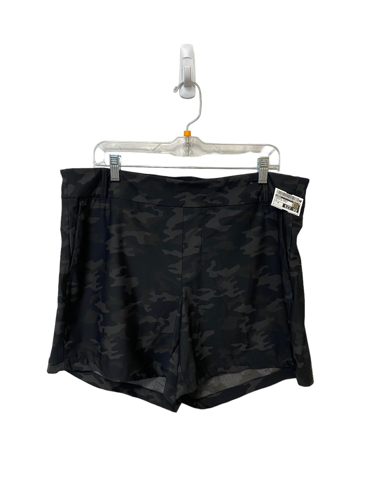 Camouflage Print Athletic Shorts Spanx, Size 1x