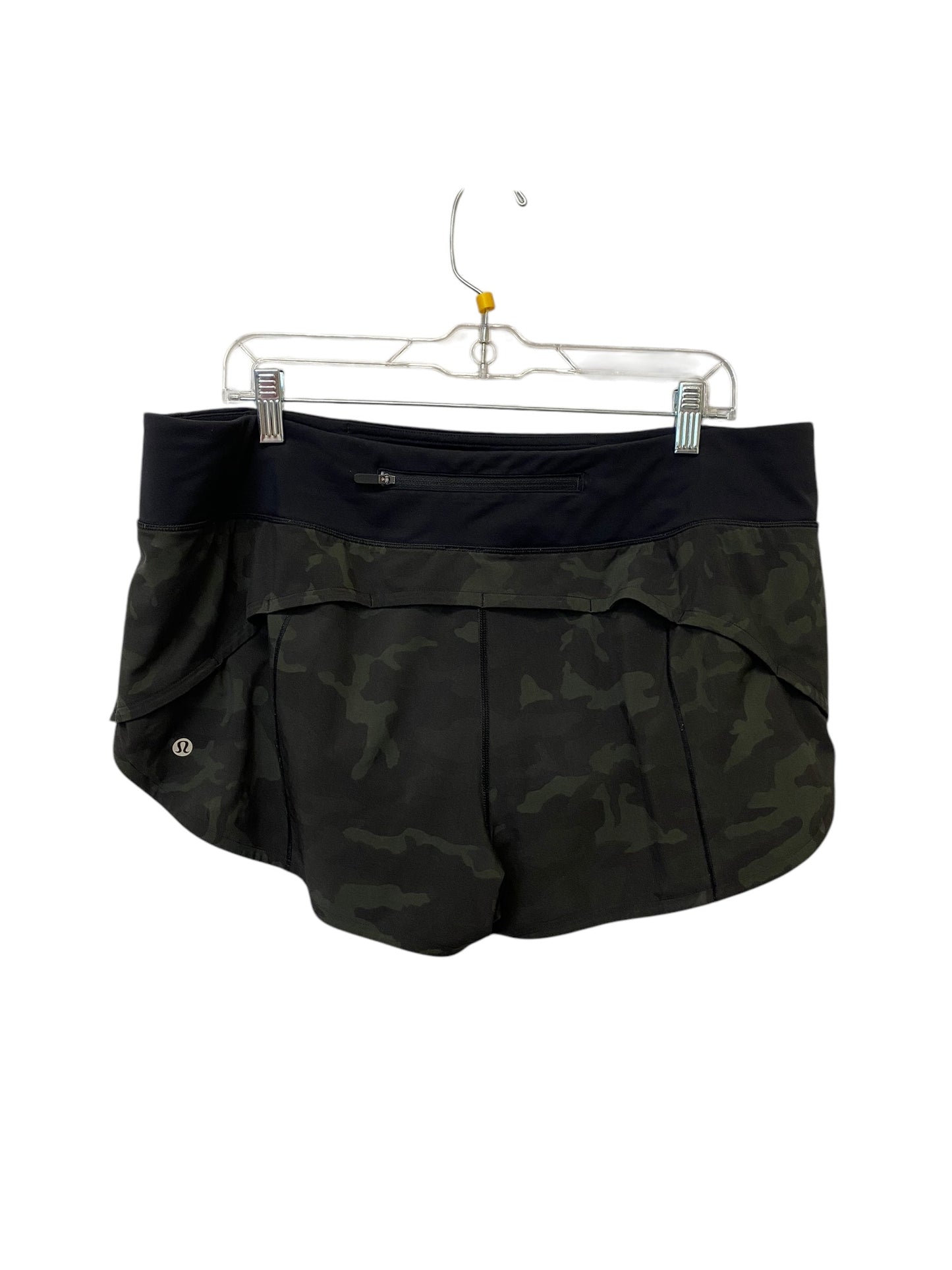 Athletic Shorts By Lululemon In Camouflage Print, Size: 14