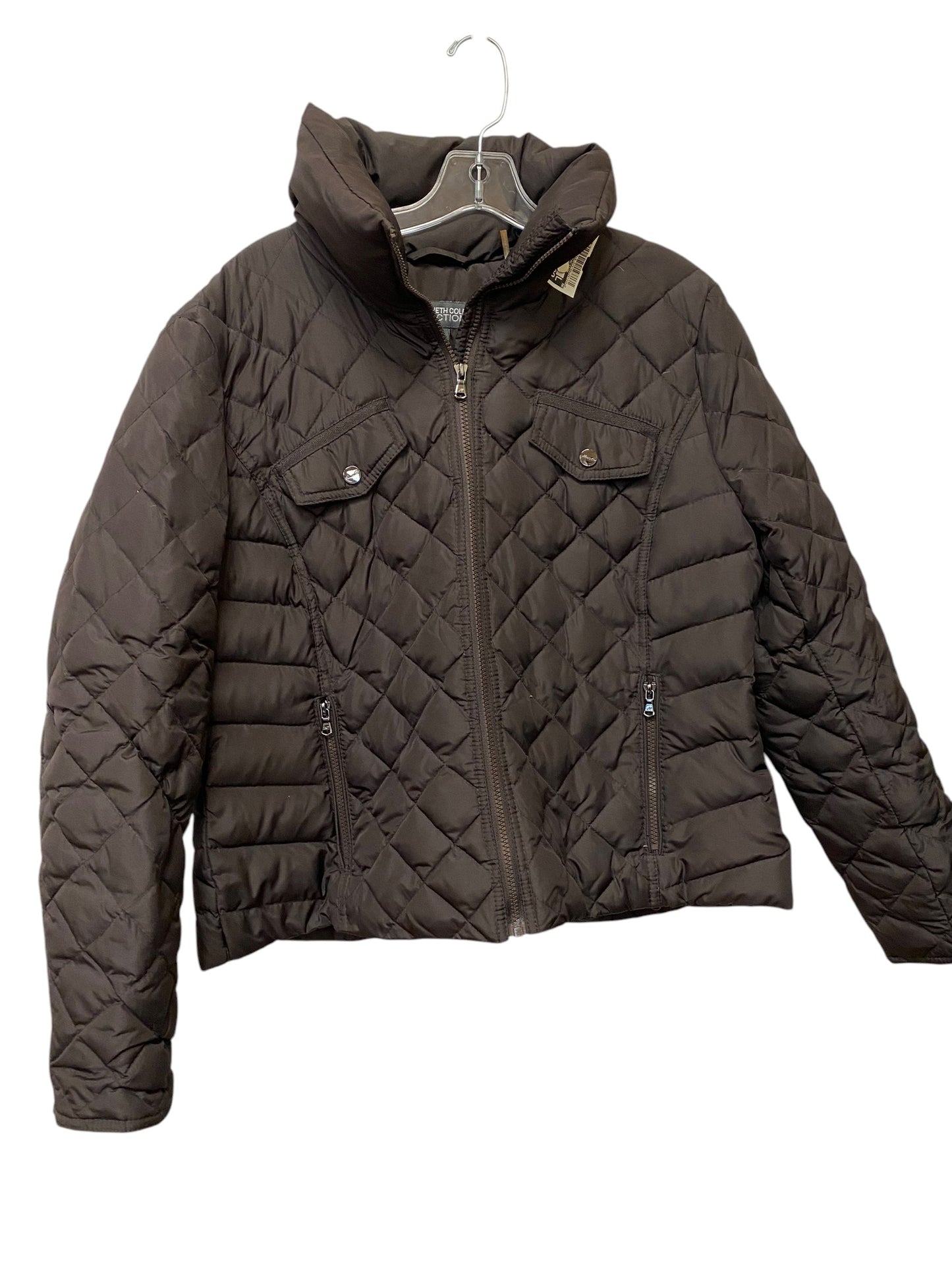 Jacket Puffer & Quilted By Kenneth Cole Reaction In Brown, Size: Xl